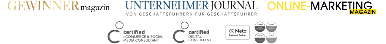 Logos: GEWINNERmagazin, Unternehmer Journal, Online-Marketing Magazin