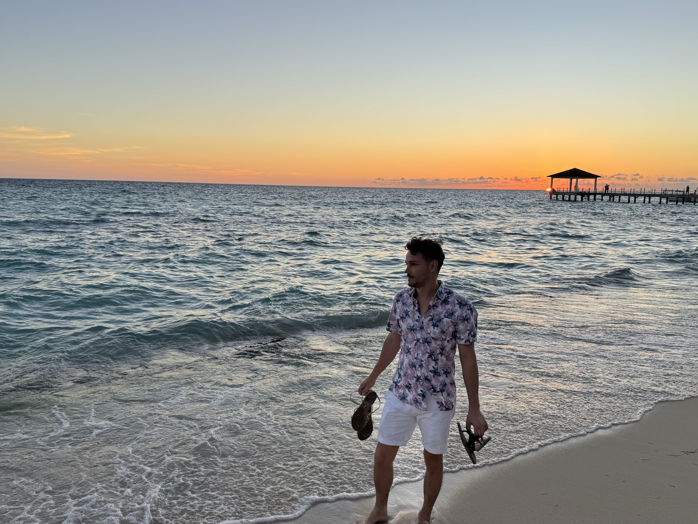 Stefan Preihs am Strand in der Dominikanischen Republik