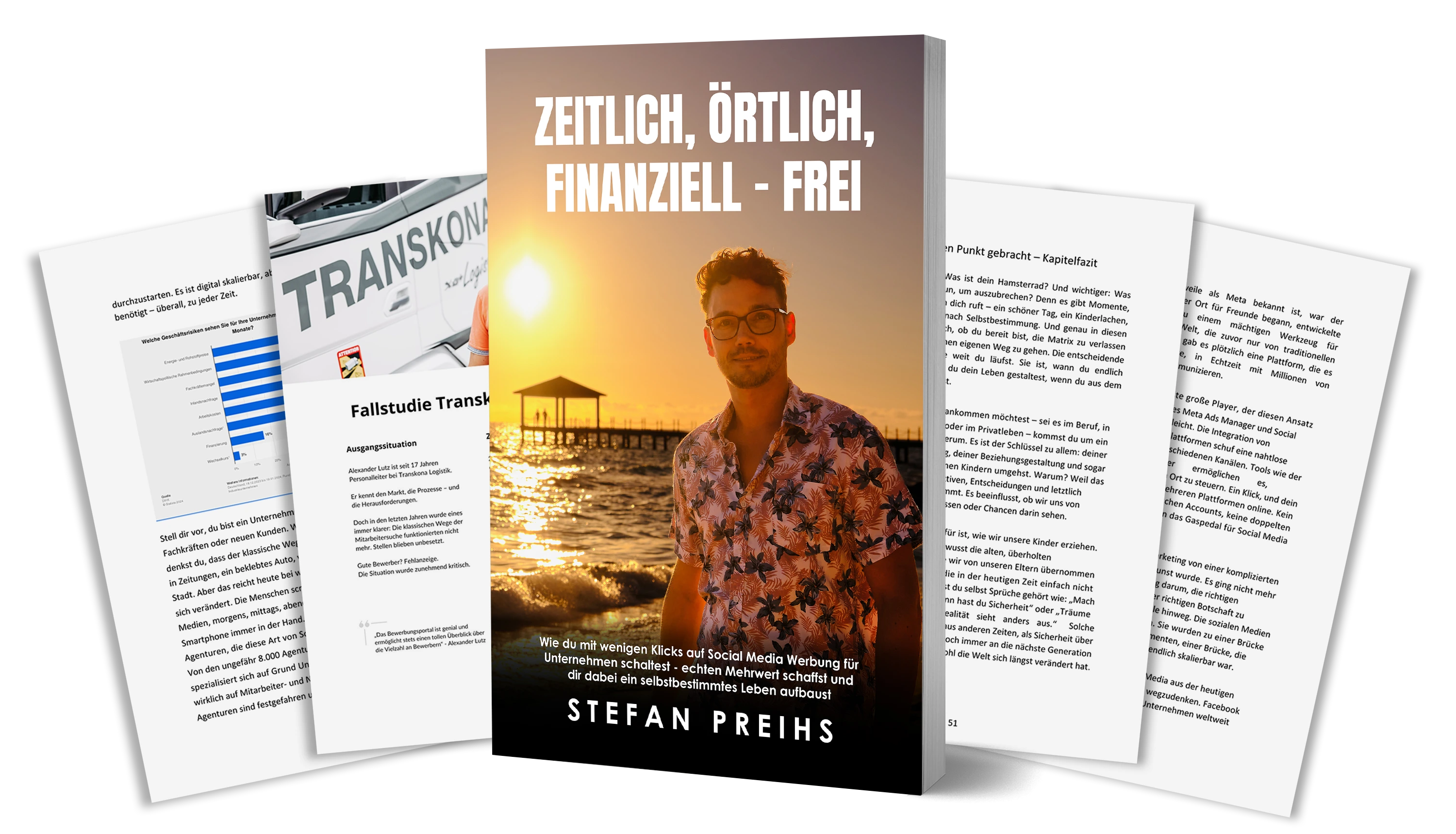 Buch-Mockup: Zeitlich, Örtlich, Finanziell – FREI von Stefan Preihs